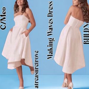 C / MEO Collective x BHLDN Making Waves 10 / Med Ivory Wedding Midi Formal